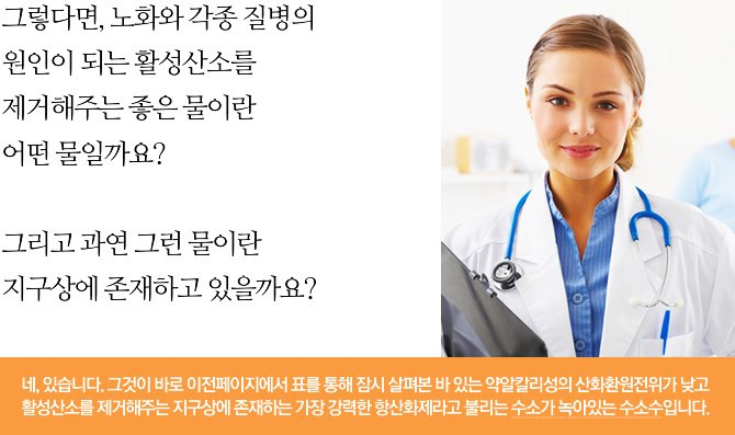 건강을 되찾기 위한 최우선 과제 - 활성산소 제거, 수소수가 답이다!
